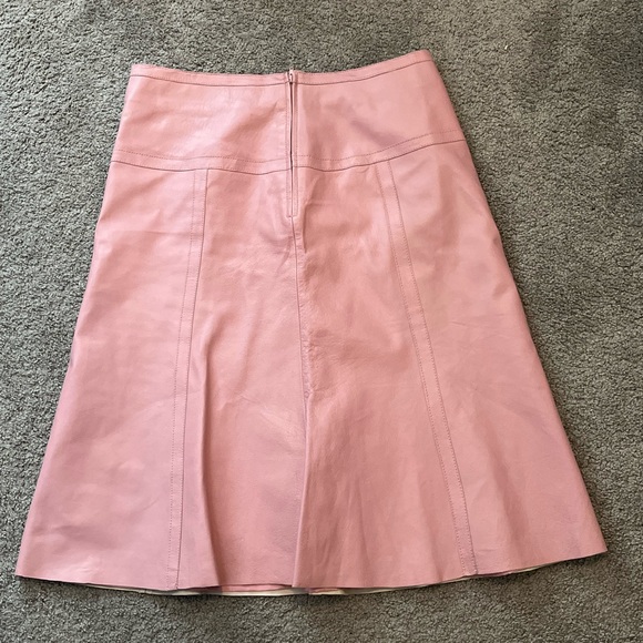 Danier size 8 Pink Midi Leather Skirt - Picture 10 of 15